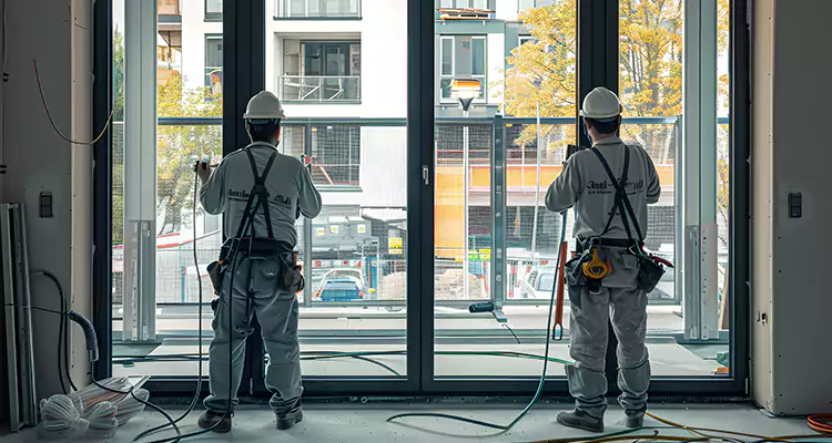 Patio Door Glass Replacement with Built-In Blinds in Lakeside, FL